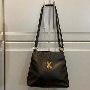 Paloma Picasso Black Leather Shoulder Crossbody Bag